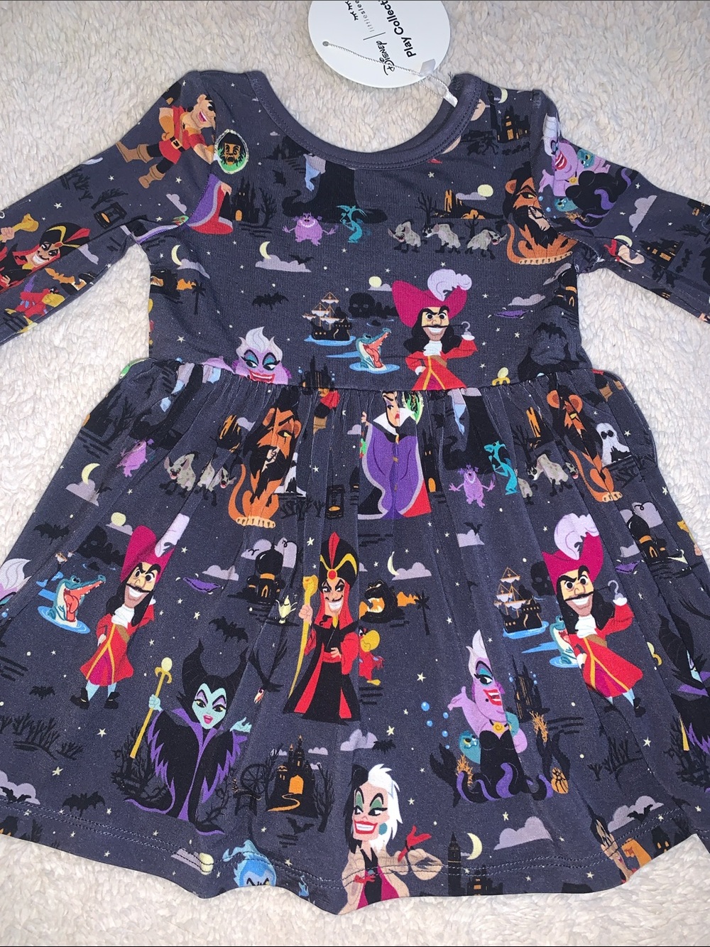 NWT Little Sleepies Disney Villains Bodysuit Bamboo Dress 12-18M
